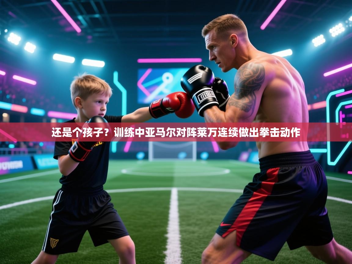 还是个孩子？训练中亚马尔对阵莱万连续做出拳击动作  第1张