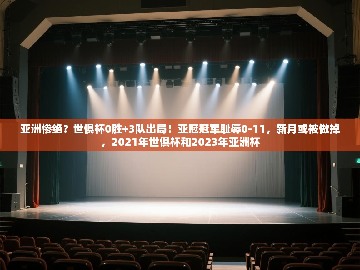 亚洲惨绝？世俱杯0胜+3队出局！亚冠冠军耻辱0-11，新月或被做掉，2021年世俱杯和2023年亚洲杯