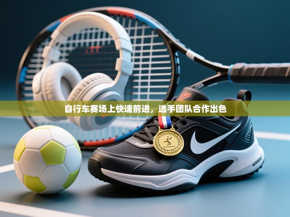 自行车赛场上快速前进，选手团队合作出色